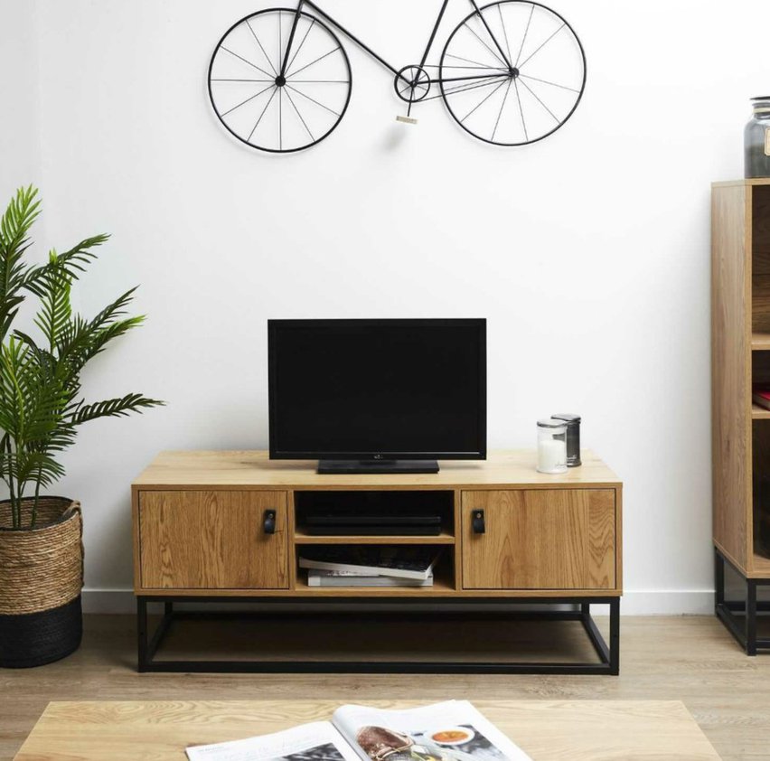 Affinant TV cabinet 117 cm oak/black