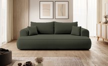 Ovo three-seater sofa with storage Castel 39 velour in easy-clean fabric