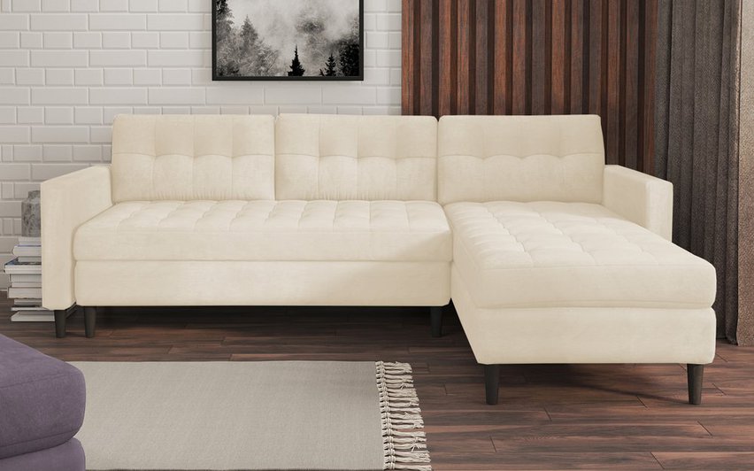 Copenhagen Corner Sofa (Fabric: Monolith 02, Legs: Black)