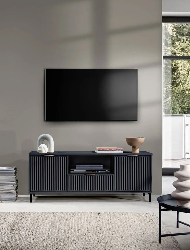 Passimo TV cabinet 135cm dark navy blue