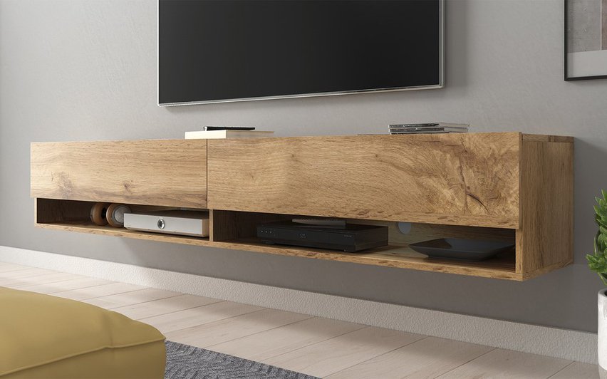 Wander TV cabinet 180 cm (Wotan Oak, LED)