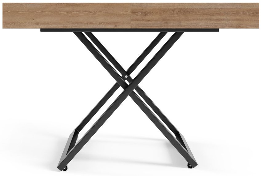 2in1 Movilinne extendable table and coffee table Davos Oak U-shaped legs