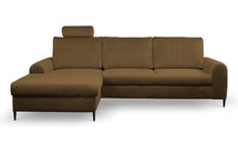 Montago L-shaped corner sofa bed with storage (Fabric: Velluto 30, Side: Left)