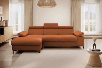 Millefolium Salvador 14 Agmamito left-sided L-shaped corner sofa with sleeping function with a container