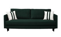 Balabay sofa bed, three-seater, with storage, black legs (Fabric: Trinity 28)