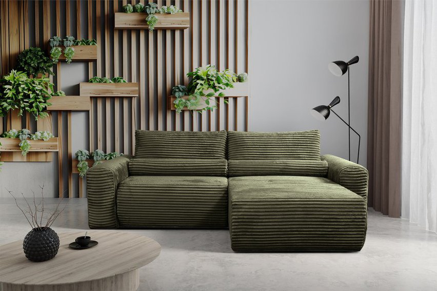 Corner sofa with sleeping function Leo L-shaped Tilia 37 universal