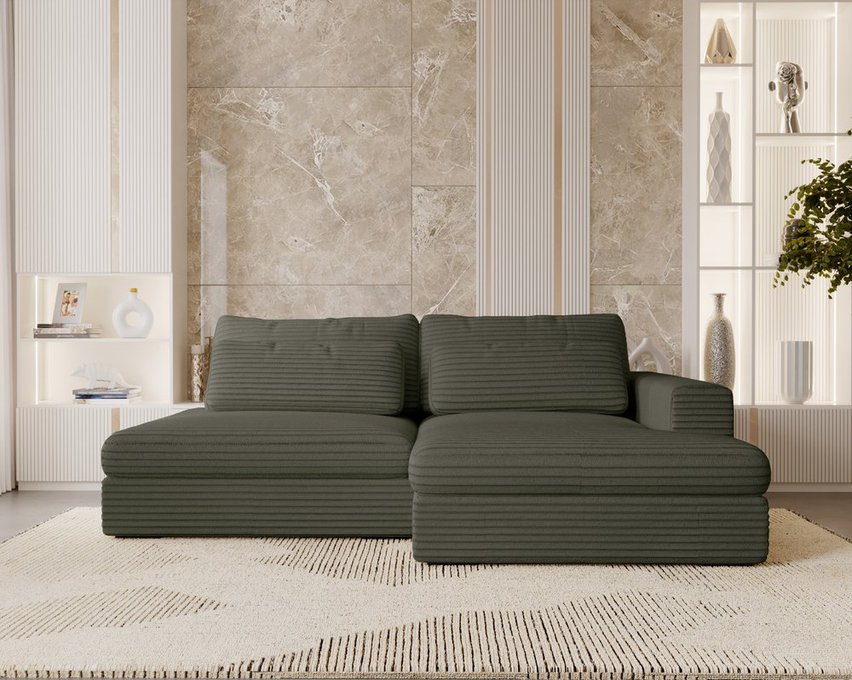 Corner sofa with sleeping function Lemmu L-shaped Tilia 37 right-hand side