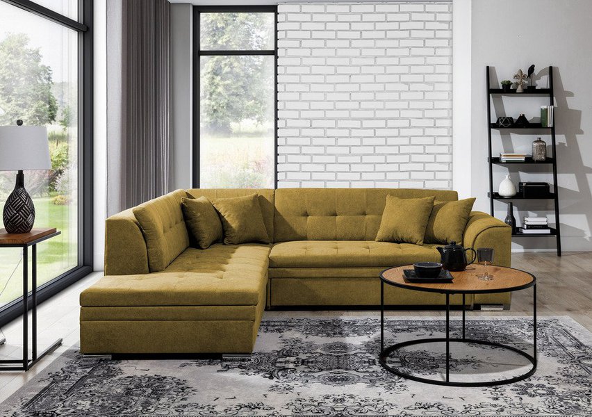 Tianguan corner sofa bed (Fabric: Poco 50, Side: Left)