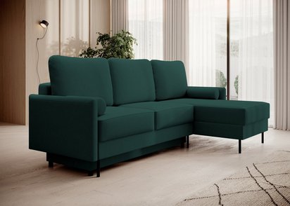 Tomonde L-shaped corner sofa with sleeping function with universal container