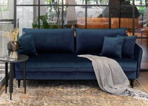 Volio three-seater sofa with black legs