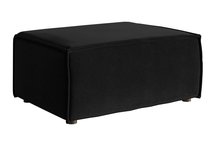 Copertino pouffe 65x90 cm, black, hydrophobic velvet