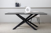 Tanize Dining Table 90 x 180 cm Black Oak