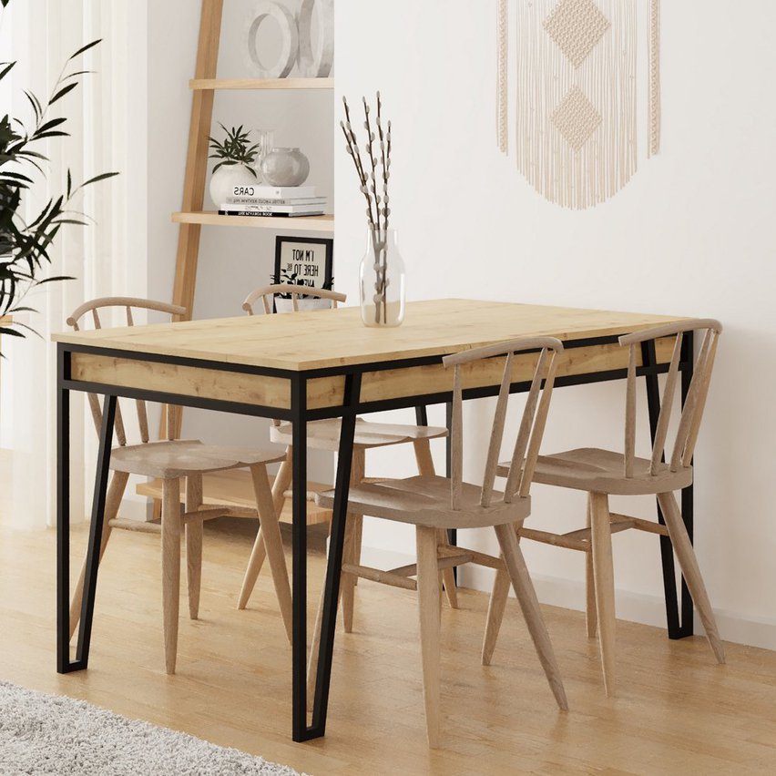 Privels extendable table 132-170x80 cm oak