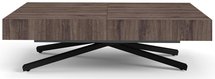 2in1 Movilinne extendable coffee table Sherman Oak X-shaped legs