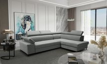 Tazzola L-shaped corner sofa bed with storage (Fabric: Manila 16, Side: Right)