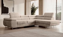 Stevil L-shaped corner sofa with sleeping function with container Poso 02 right-hand corduroy