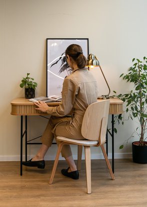 Gatativel desk 120x60 cm natural oak slats