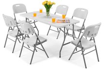 Carrice folding garden table 153 cm white