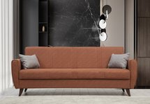 Flanims three-seater sofa with armrests, copper