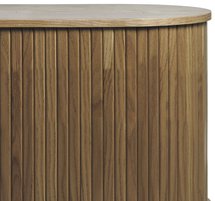 TV cabinet Gativel 180 cm burnt oak slats