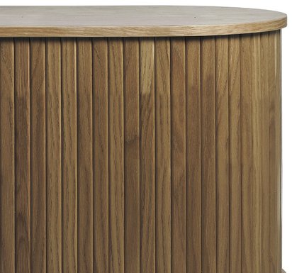 TV cabinet Gativel 180 cm burnt oak slats