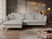 Castilio L-shaped corner sofa with sleeping function with Moly 80 container, hydrophobic chenille, left-hand side