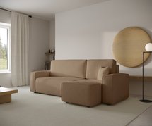 Corner sofa with sleeping function Copertino L-shaped Blur 04 universal