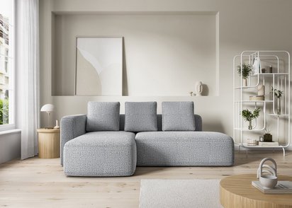 Corner sofa with sleeping function Halme Coco 83 L-shaped with a container, hydrophobic braid, left-sided