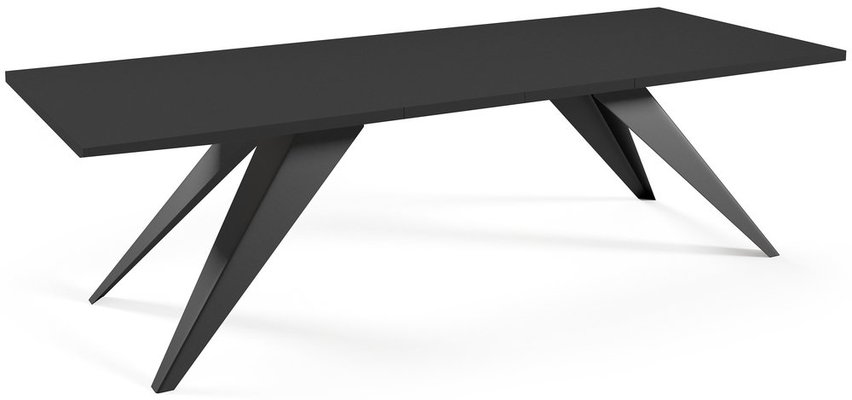 Scalize extendable table 140/200 cm deep black with steel frame