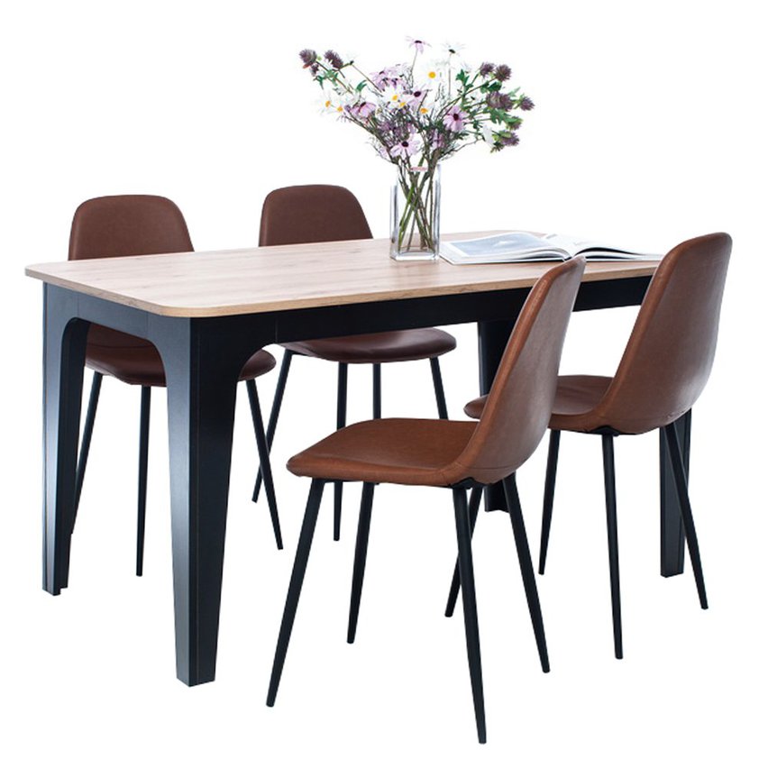 Rutak industrial style dining table 80x139 cm