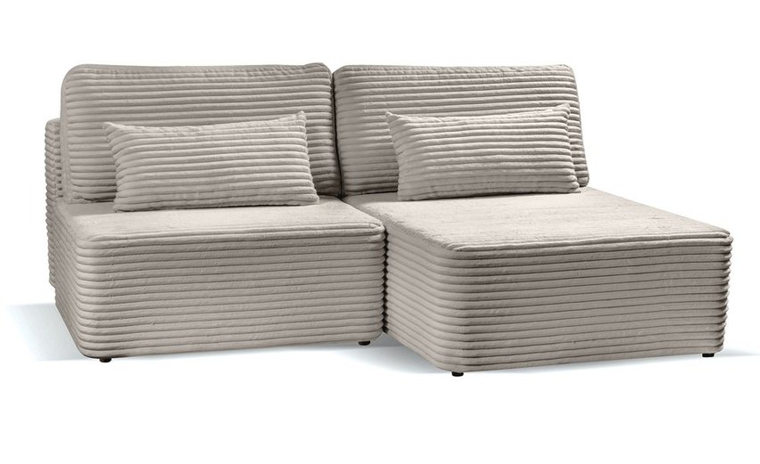 Corner sofa with sleeping function Moduliano L-shaped Ambience 16 thick corduroy