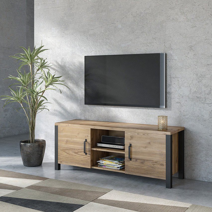 TV cabinet Amreli 147 cm Appenzeller/black