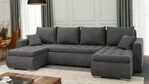 Corner sofa with sleeping function Derkan U (Fabric: Magic Velvet 2271)