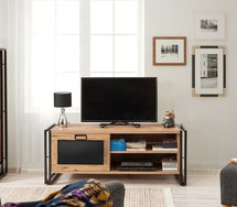 Stanized TV cabinet 130 cm with two shelves and a pine niche