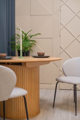 Gativel extendable table 120-167 cm slats natural oak