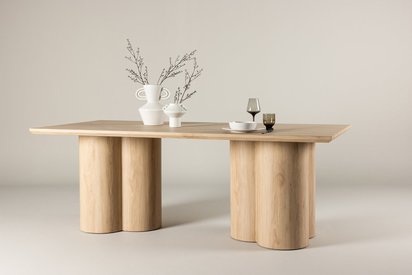 Convalder dining table 100x210 cm bleached oak