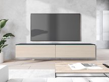 TV cabinet Kane 180 cm matera/gaja oak with lamella decor