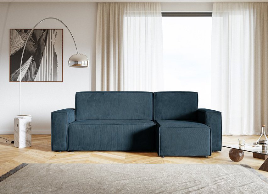 Copertino L-shaped corner sofa with sleeping function with Element 24 universal container