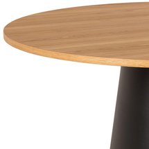 Caviless Round Dining Table 120x120 cm Oak/Black