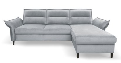 Canapé d'angle Wlora en forme de L avec fonction couchage avec rangement (Tissu : Element 24, Page : Droite)
