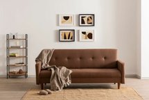 Puloin three-seater sofa bed brown