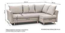 Lafre corner sofa bed with storage (Fabric: Gemma 86, Side: Left)