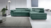 Ararip 268 cm L-shaped corner sofa bed with adjustable headrests and storage (Fabric: Element 20, Side: Right)