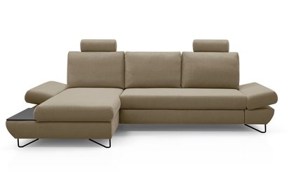 Lazaro L-shaped corner sofa bed with storage (Fabric: Salvador 03, Side: Left)