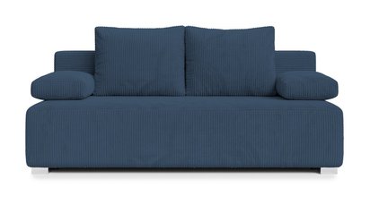 Farmosa sofa bed with sleeping function and bedding container Poso 05 corduroy