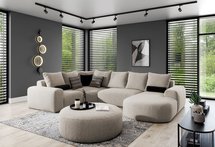 Castellina U-shaped modular corner sofa with backrest on the left Abriamo 2