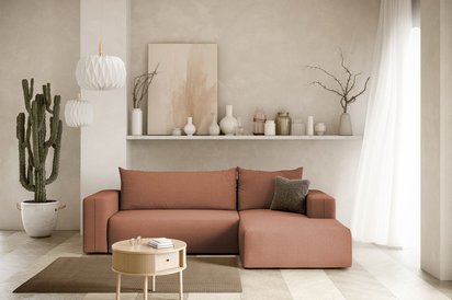 Corner sofa with sleeping function Lummi L-shaped Aragon 56 right-hand side