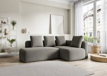 Corner sofa with sleeping function Halme Coco 92 L-shaped with side and container hydrophobic braid right-hand side