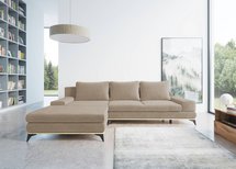 Corner sofa with sleeping function Stoverto (Fabric: Element 06, Side: Right)