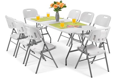 Carrice folding garden table 180 cm white